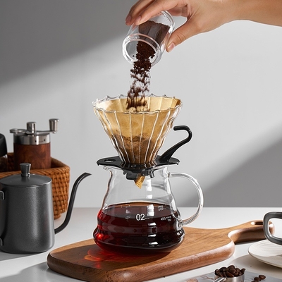 Natural Brown Cone Coffee Filters Conical Shaped Pour Over Coffee Dripper