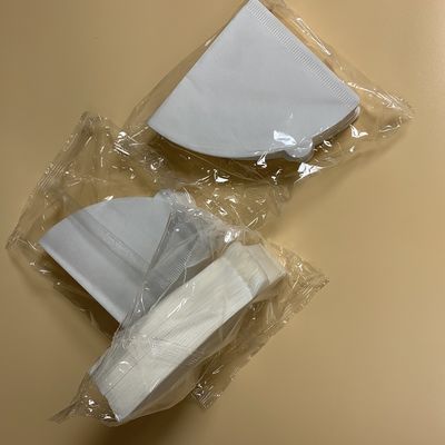 Pulpa de madera natural de café V60 de filtro de los papeles de la cuenta sin blanquear de la talla 01 100