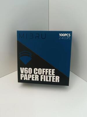 Filtro de café en forma de V filtros de papel cónico 100 paquete para elaboración manual de goteo cafeteras y sistemas de vertido con material de grado alimenticio